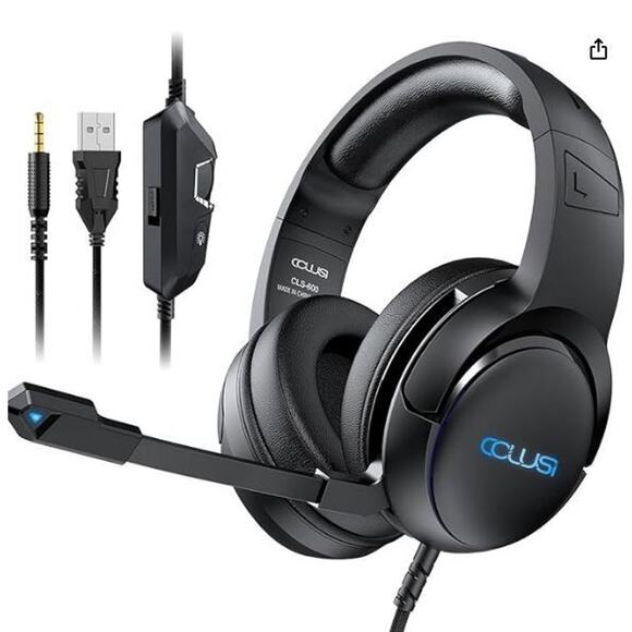 Colusi C600 Wired Gaming Headset Microphone PS5 PS4 Controller 3.5mm Jack - Picture 1 of 3